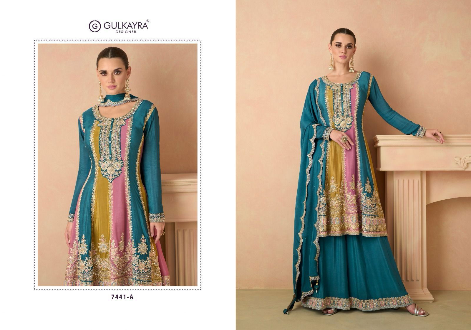 Izhar 7441 Colors By Gulkayra Real Chinon Wedding Salwar Suits Wholesale Clothing Suppliers In India
